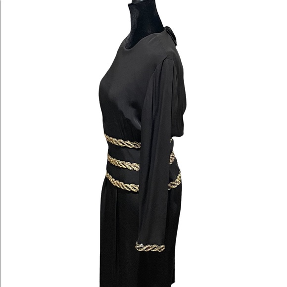 Vintage Albert Nipon 80s Glam Peekaboo Back Dress - Picture 6 of 12